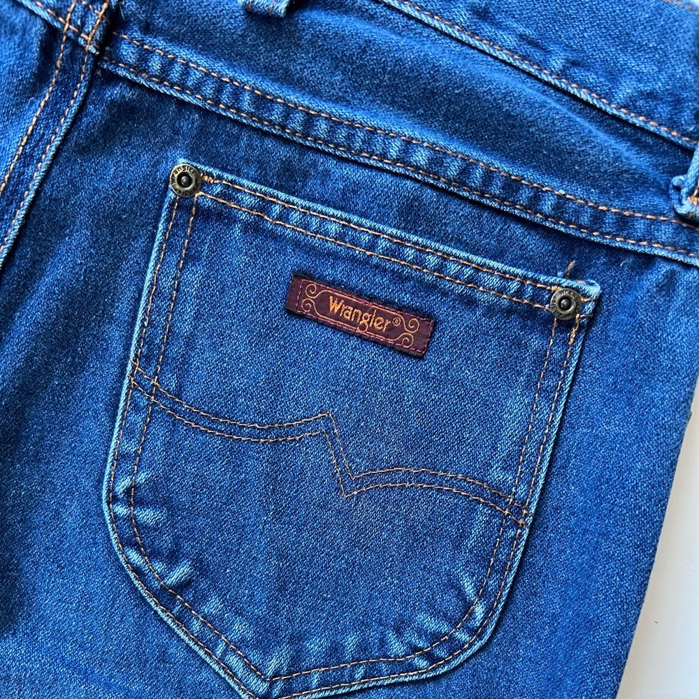 Vintage Wrangler Straight Leg High Rise Jeans No Fault Flat Front Blue Jeans 29 - Picture 6 of 14